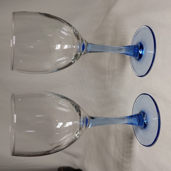 Azur Light Blue  CRISTAL D'ARQUES-DURAND wine 🍷 glasses 🥂 - Picture 4 of 9